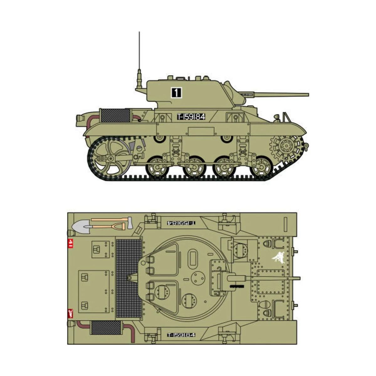 M-22 Locust Airbone tank USA, GB, WWII, 1/72 - Planet Models 129-MV103