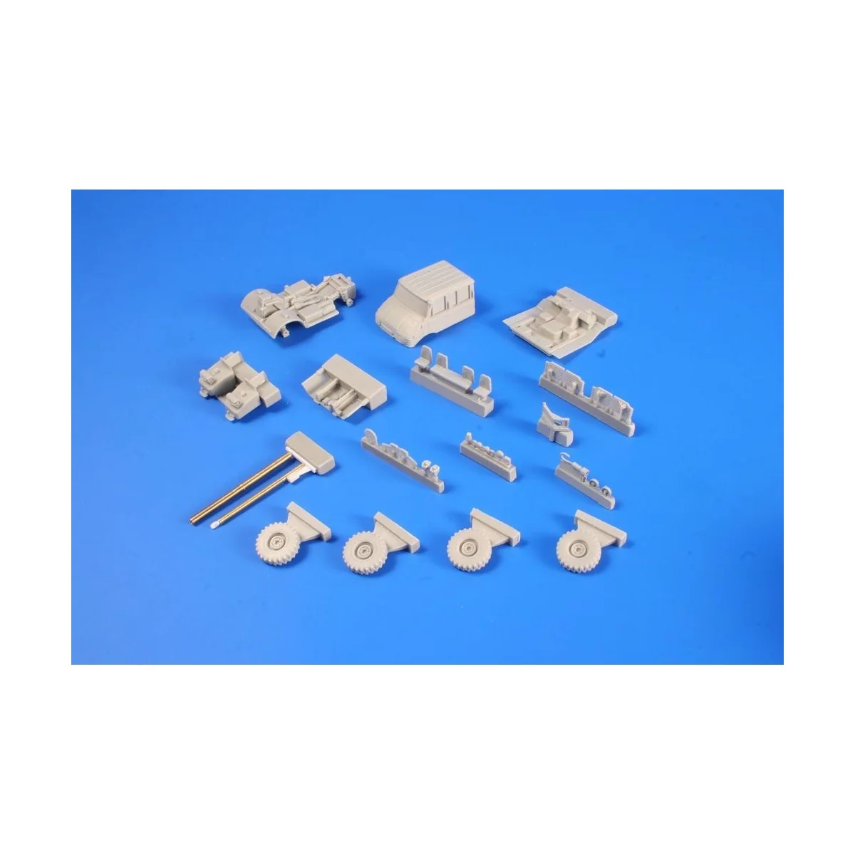 Unimog U406 DoKa Military Airport Tug+AE - Planet Models 129-MV110