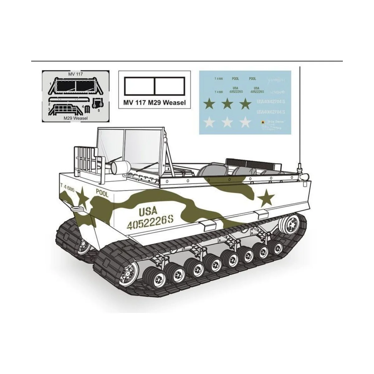 M29 Weasel-full resin kit, 1/72 - Planet Models 129-MV117