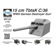 15 cm TbtsK C/36 WWII German Destroyer Gun, 1/72 - Planet Models 12... 15 cm TbtsK C/36 WWII German Destroyer Gun, 1/72 - Planet Models 12...