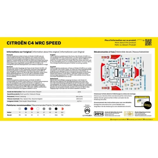 STARTER KIT Citroën C4 WRC Speed - Heller 56117