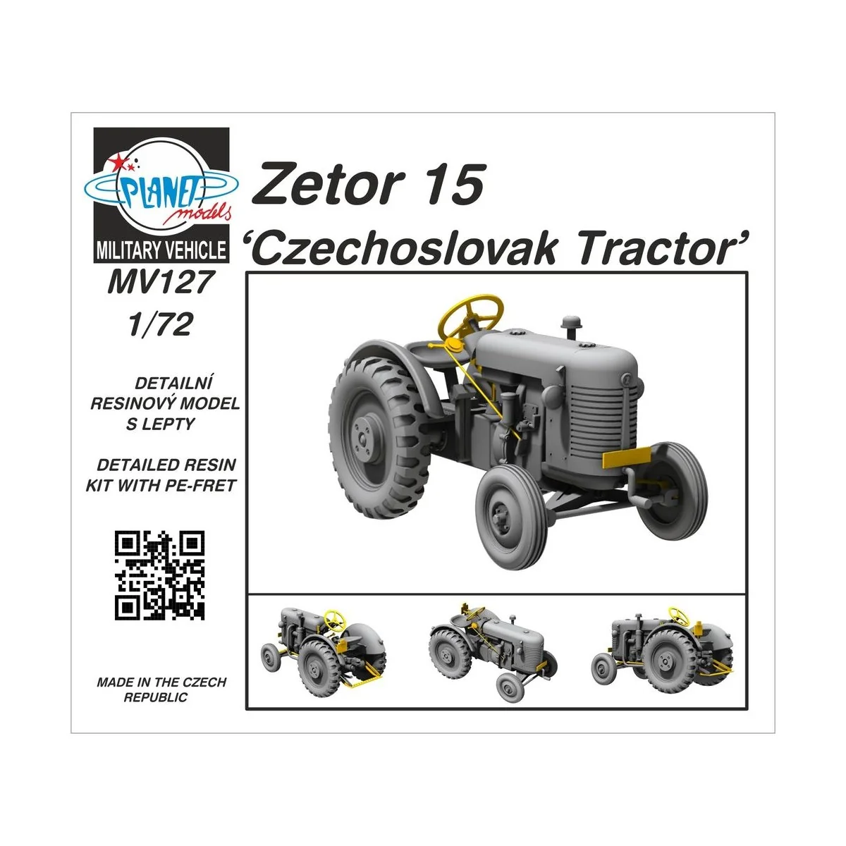 Zetor 15 Czechoslovak Tractor - Planet Models 129-MV127