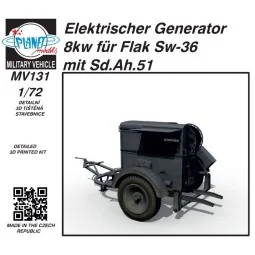 Elektrischer Generator 8kw für Flak Sw-36) mit Sd.Ah.51, 1/72 - Pla...
