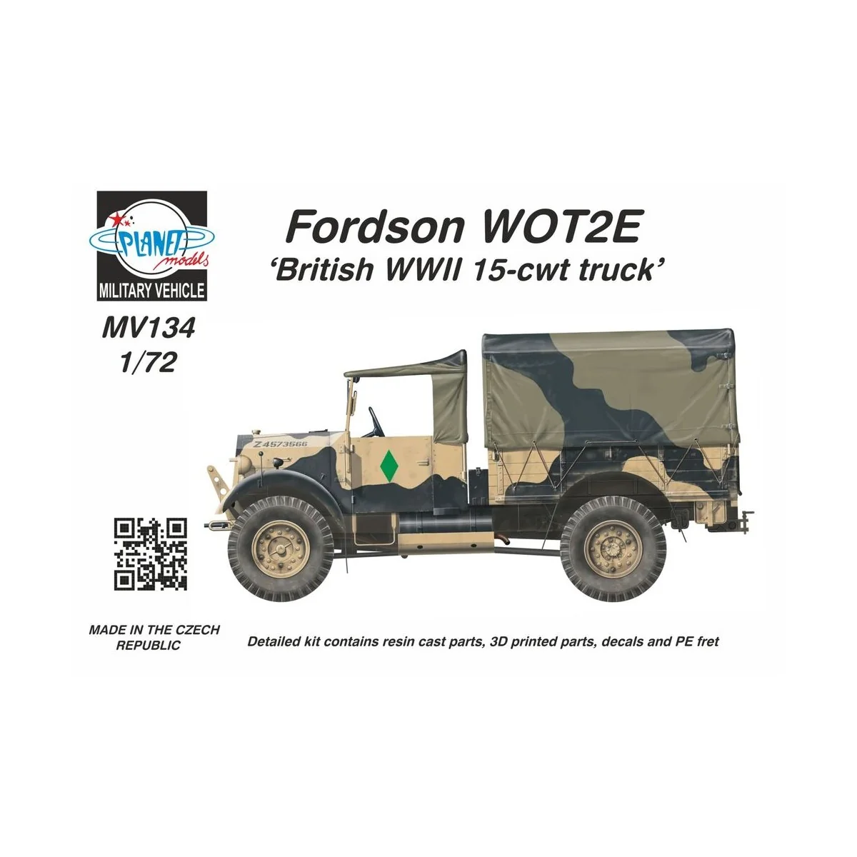 Fordson WOT2 E (15CWT) ‘Wooden Cargo Bed’, 1/72 - Planet Models 129...