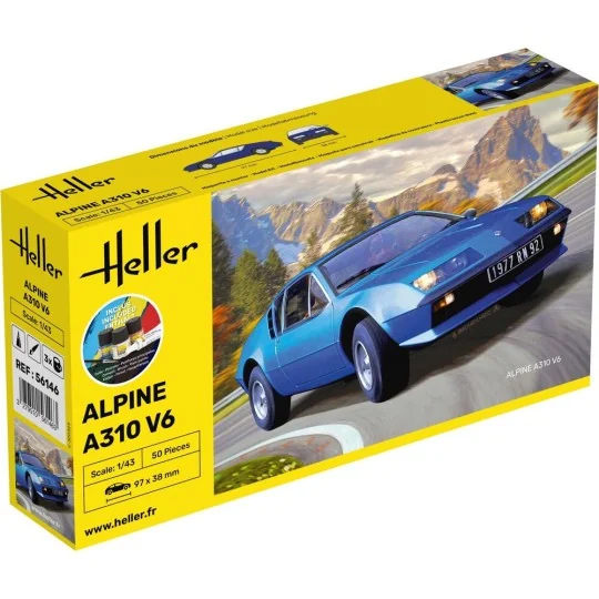STARTER KIT Alpine A310, 1/43 - Heller 56146 STARTER KIT Alpine A310, 1/43 - Heller 56146