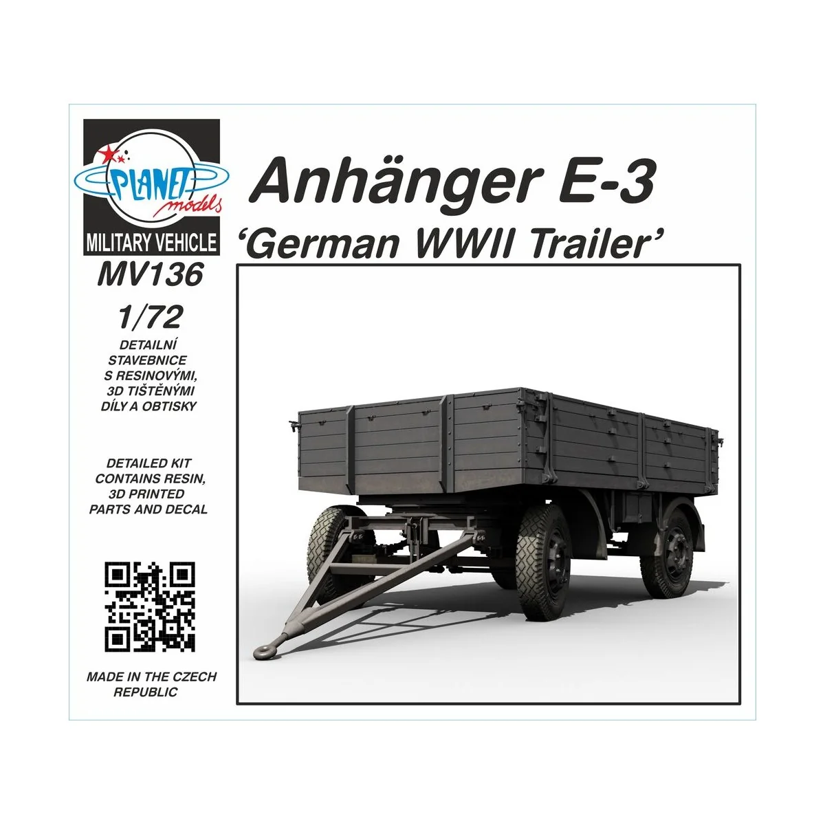 Anhänger E-3 ‘German WWII Trailer’ - Planet Models 129-MV136
