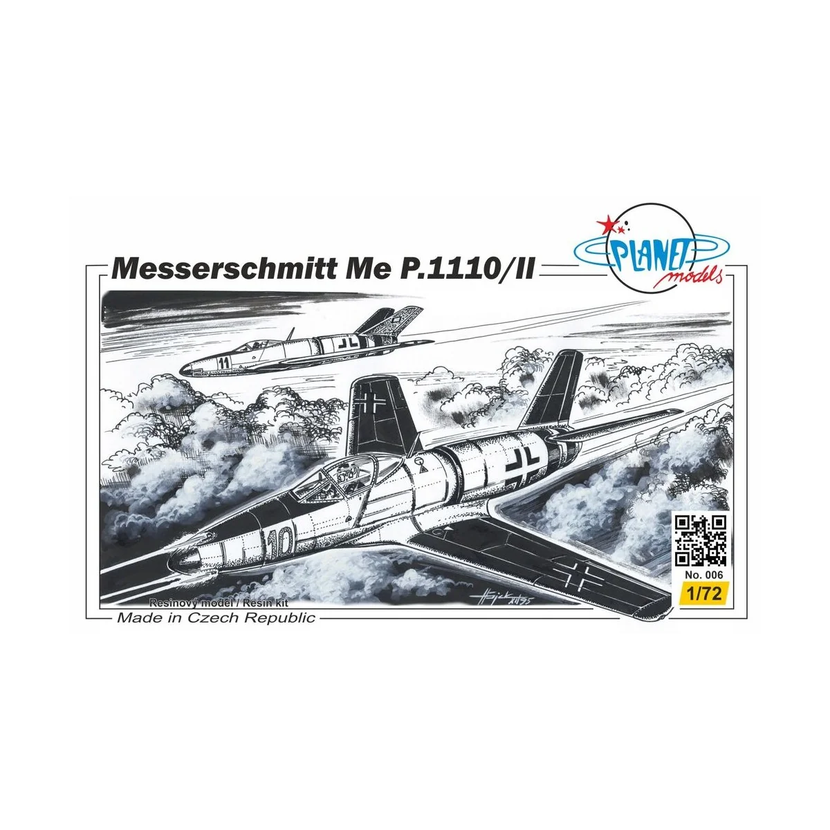 Messerschmitt Me-1110/II WW II Projekte, 1/72 - Planet Models 129-P...