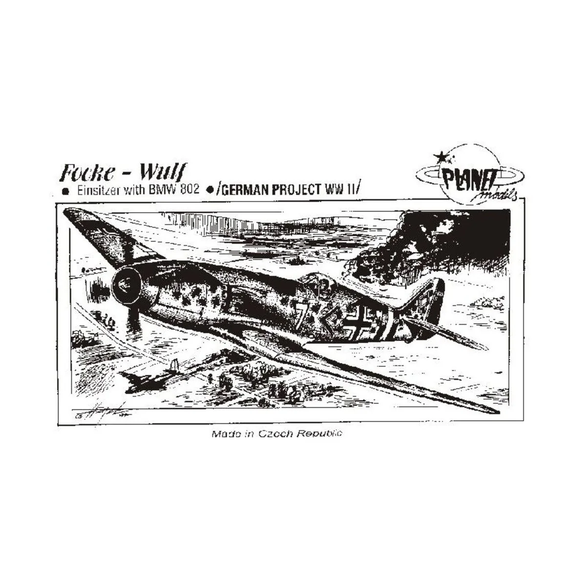 Focke-Wulf Einsitzer mit BMW 802 - Planet Models 129-PLT019