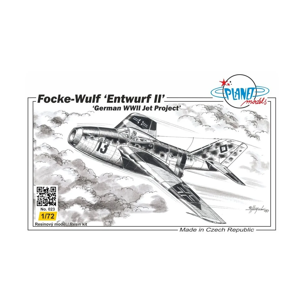 Focke-Wulf TL Jäger mit He S 011 - Planet Models 129-PLT023