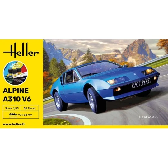 STARTER KIT Alpine A310, 1/43 - Heller 56146 STARTER KIT Alpine A310, 1/43 - Heller 56146