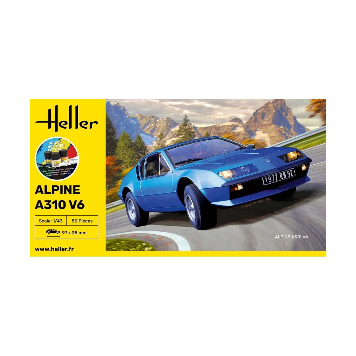 STARTER KIT Alpine A310, 1/43 - Heller 56146 STARTER KIT Alpine A310, 1/43 - Heller 56146