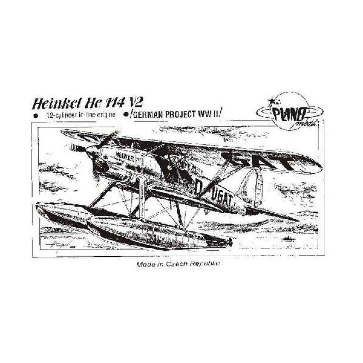 Heinkel He-114 V2 12-Zylinder-Reihentriebwerk - Planet Models 129-P...