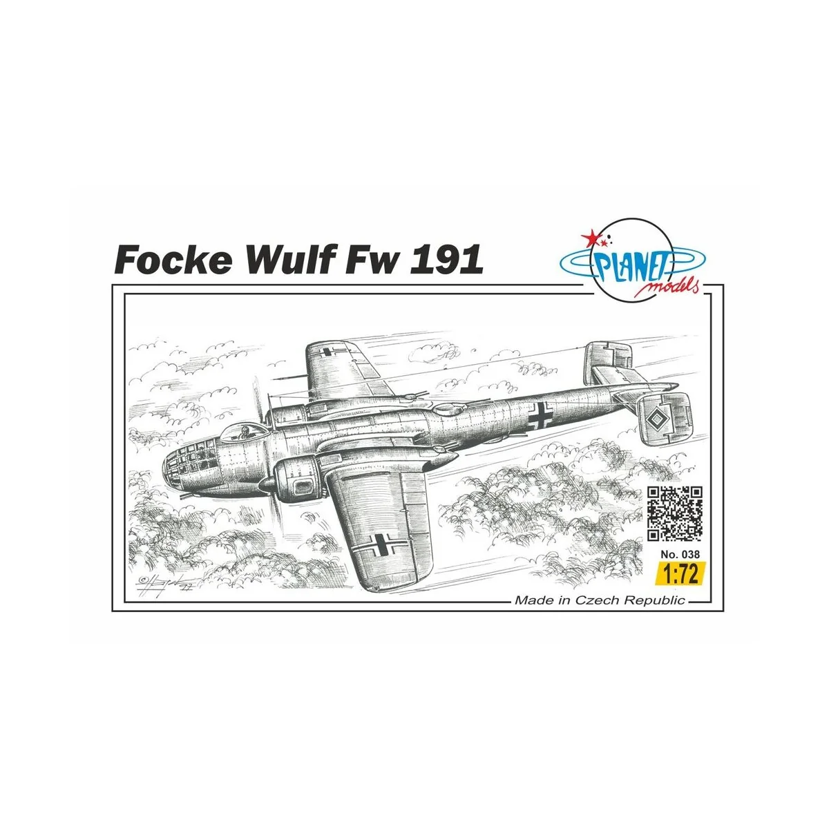 Focke-Wulf Fw-191, 1/72 - Planet Models 129-PLT038 Focke-Wulf Fw-191, 1/72 - Planet Models 129-PLT038