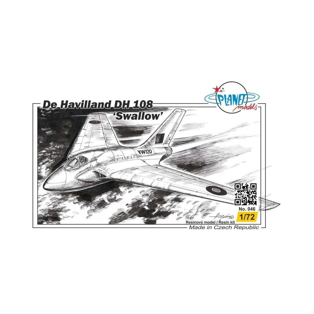 DH-108 Swallow - Planet Models 129-PLT046