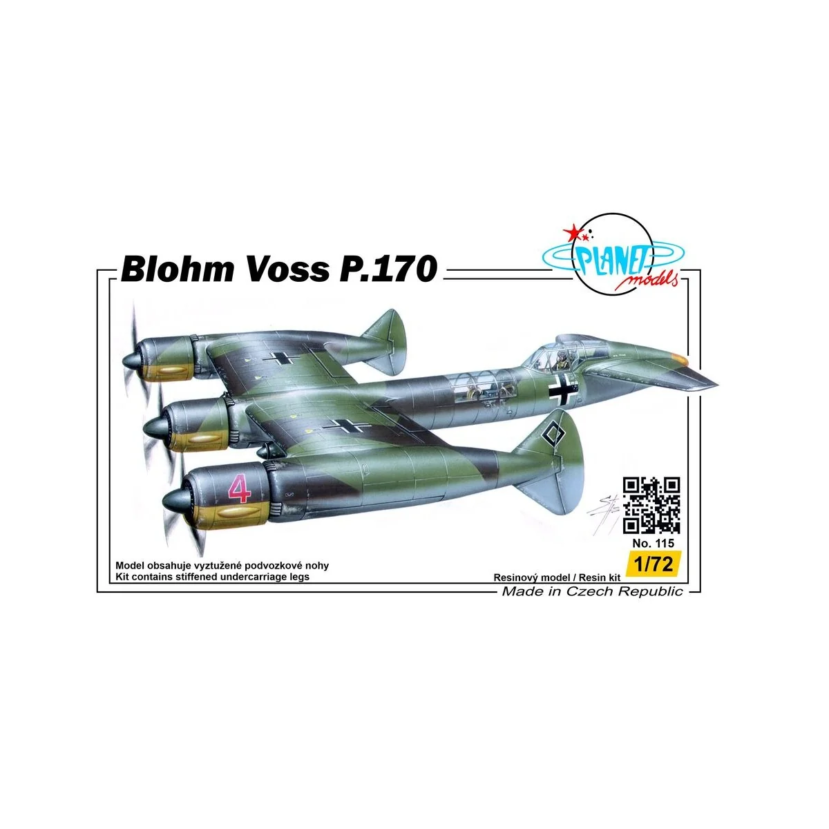 Blohm & Voss P.170 Schnell Bomber - Planet Models 129-PLT115
