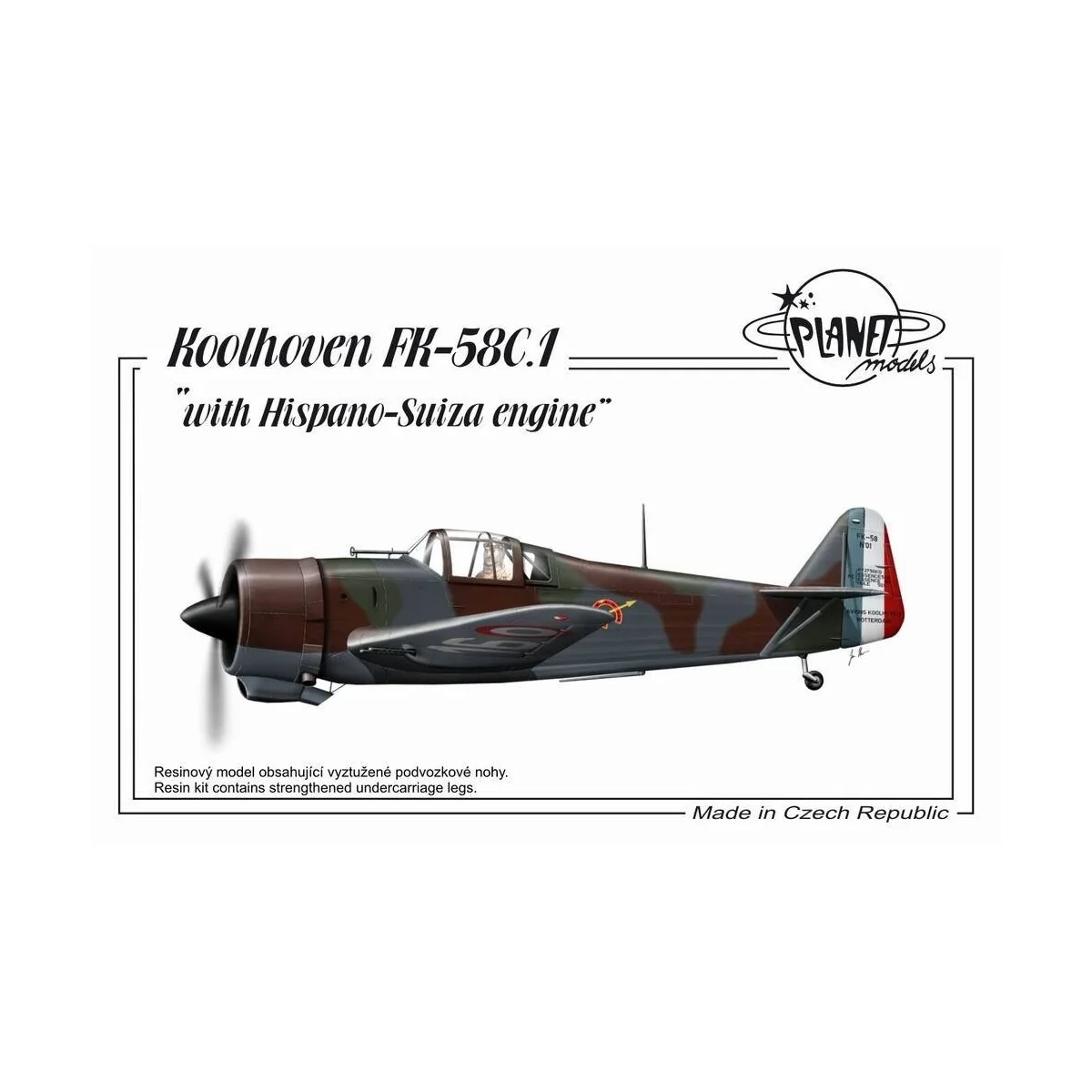 Koolhoven FK 58 With Hispano Suiza Engine - Planet Models 129-PLT179 Koolhoven FK 58 With Hispano Suiza Engine - Planet Models 129-PLT179