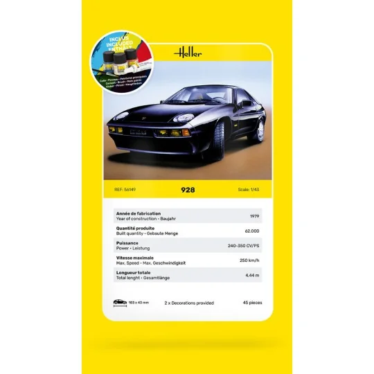 STARTER KIT 928, 1/43 - Heller 56149 STARTER KIT 928, 1/43 - Heller 56149