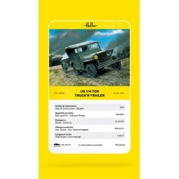 US 1/4 Ton Truck 'n Trailer, 1/35 - Heller 81105