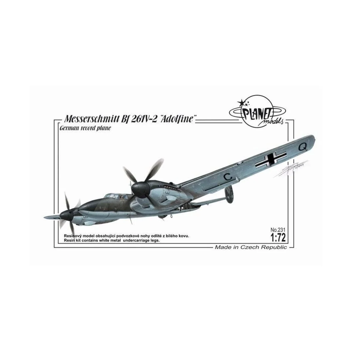 Messerschmitt Bf 261V-2 Adolfine - Planet Models 129-PLT231