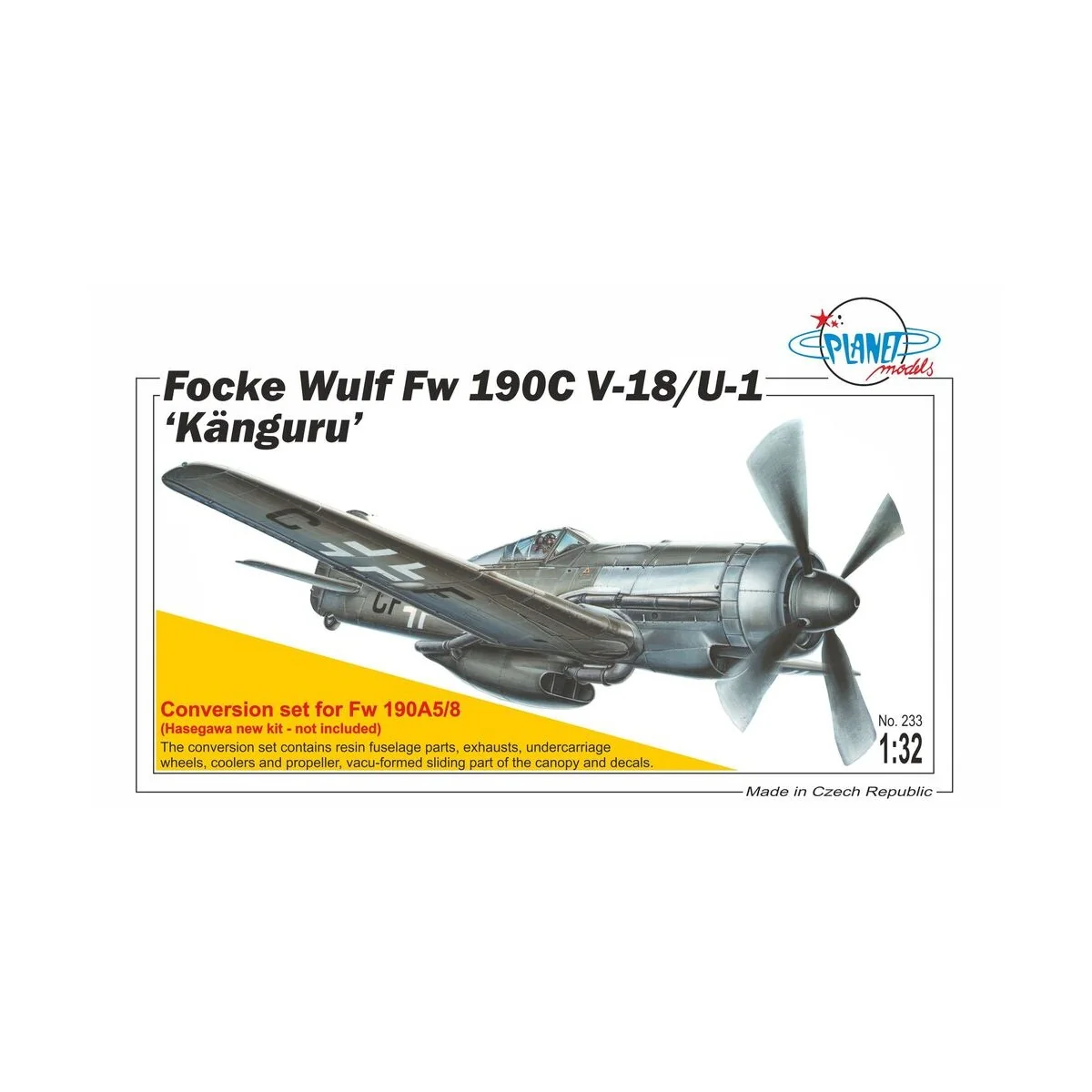 Focke Wulf Fw 190C (V-18) Kanguru Conver - Planet Models 129-PLT233