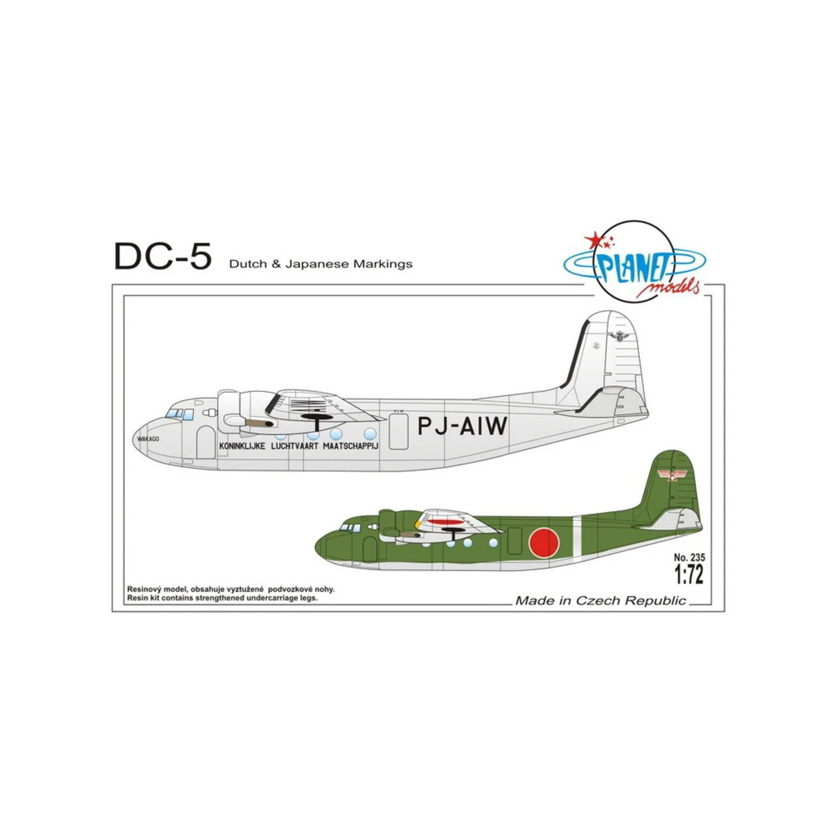 Douglas DC-5 - Planet Models 129-PLT235