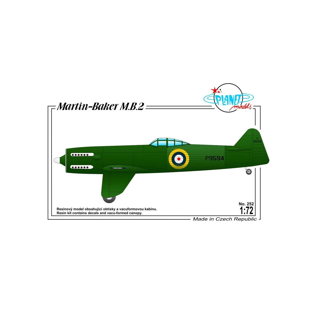 Martin-baker MB-2 British Fighter Protot - Planet Models 129-PLT252