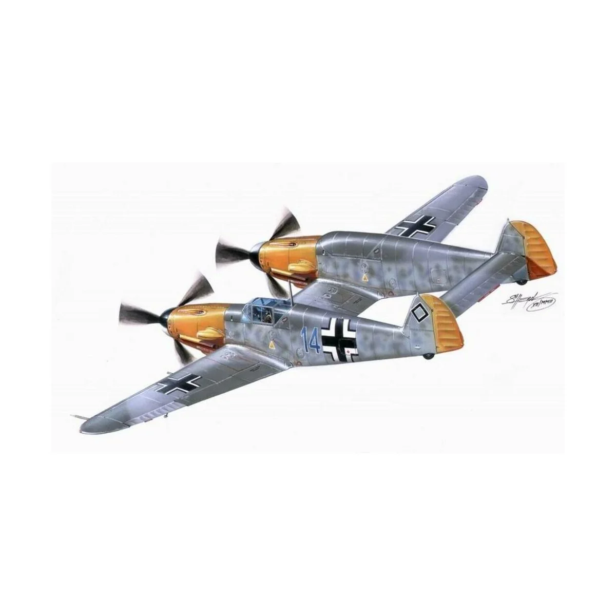 Messerschmitt Bf 109 Z Zwilling - Planet Models 129-PLT086