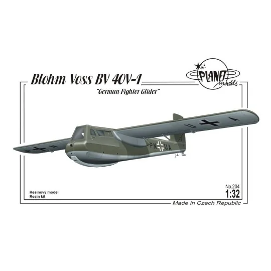 Blohm Voss BV 40V-1 German Fighter Glider - Planet Models 129-PLT204 Blohm Voss BV 40V-1 German Fighter Glider - Planet Models 129-PLT204