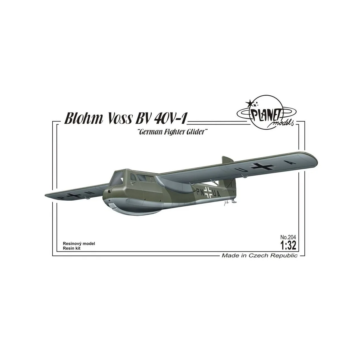 Blohm Voss BV 40V-1 German Fighter Glider - Planet Models 129-PLT204 Blohm Voss BV 40V-1 German Fighter Glider - Planet Models 129-PLT204