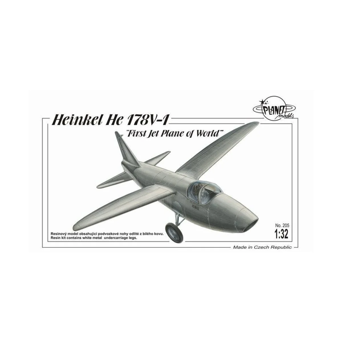 Heinkel He 178 First Jet Plane of World - Planet Models 129-PLT205