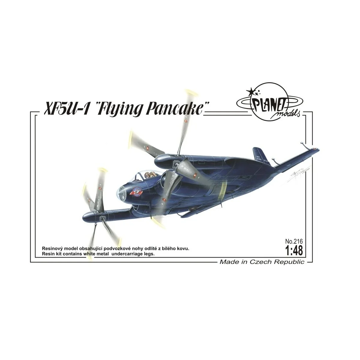 XF5U-1 Flying Pancake - Planet Models 129-PLT216