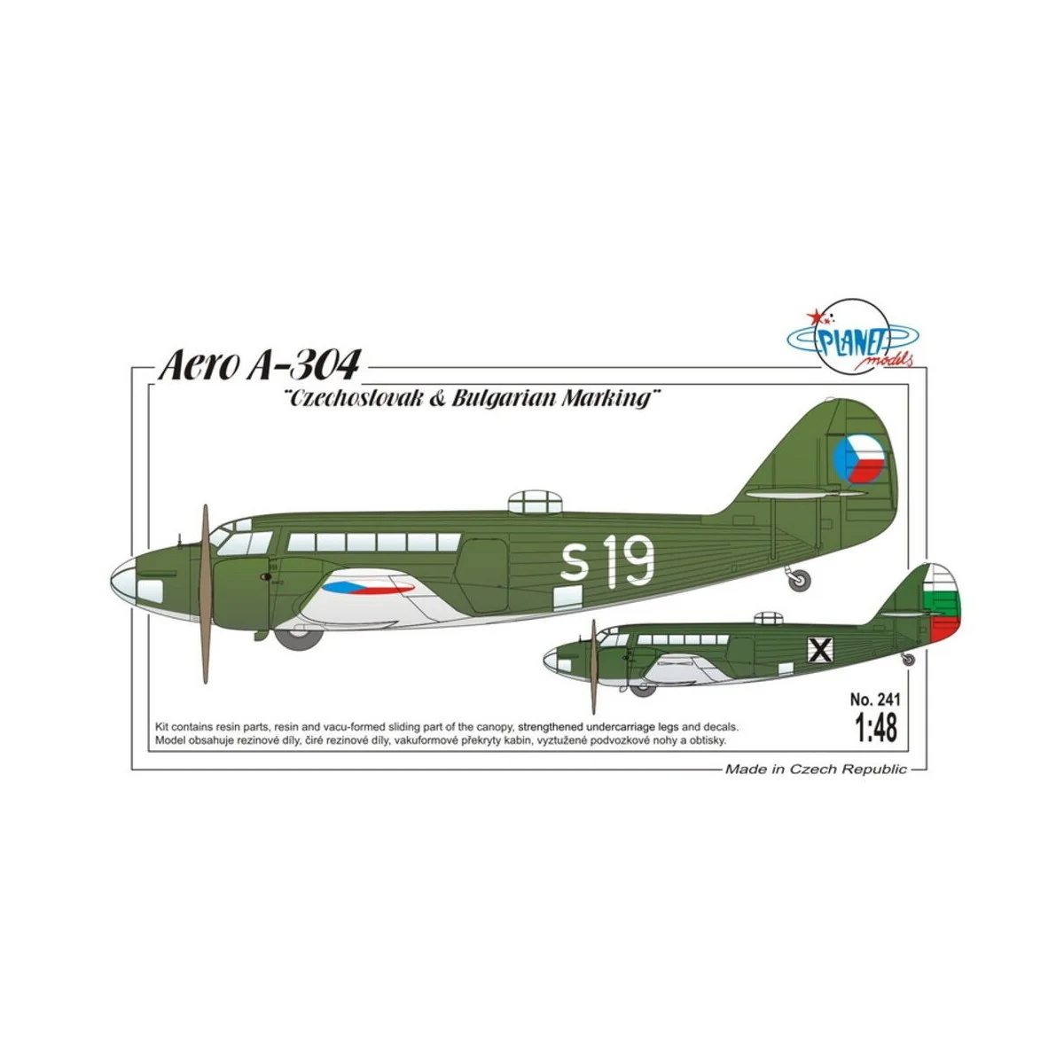 Aero A-304 "Czechoslovak & Bulgarian S.", 1/48 - Planet Models 129-...