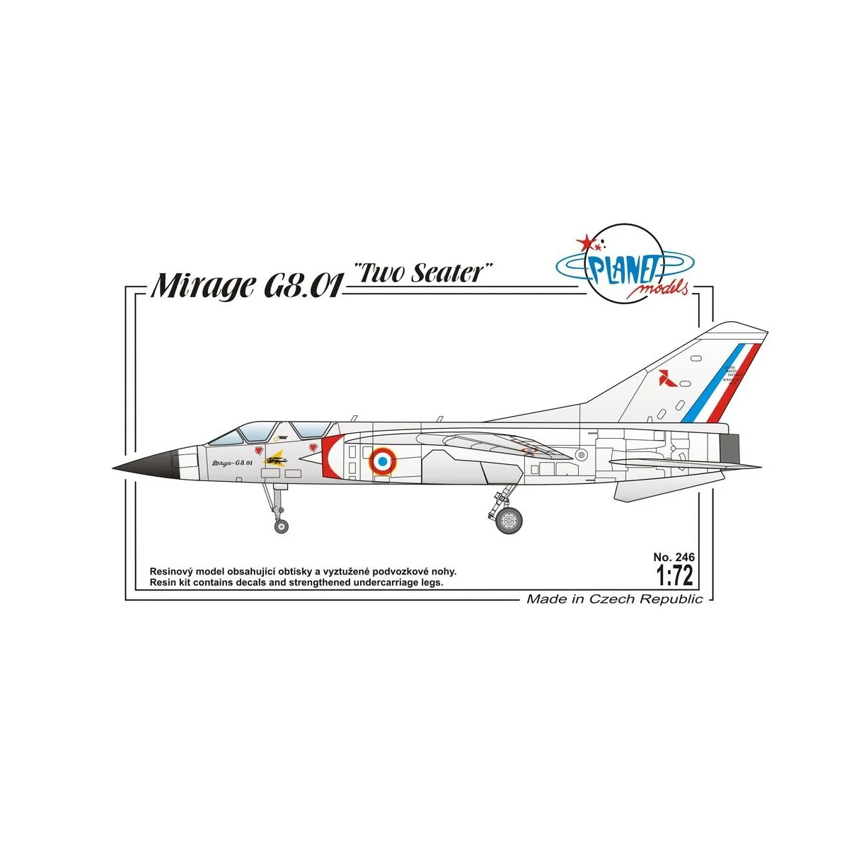 Dassault Mirage G8-01 France, Modern, 1/72 - Planet Models 129-PLT246 Dassault Mirage G8-01 France, Modern, 1/72 - Planet Models 129-PLT246