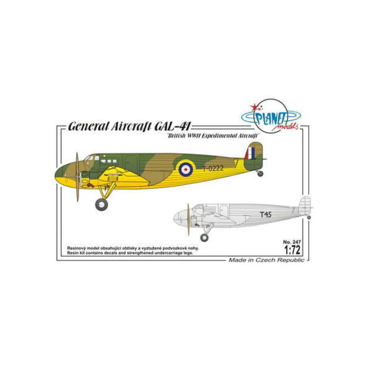General Aircraft GAL-41 - Planet Models 129-PLT247