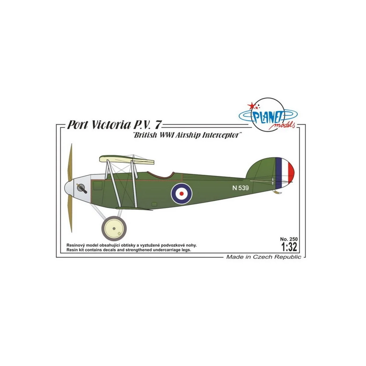 Port Victoria P.V.7 British WWI Airs.In. - Planet Models 129-PLT250