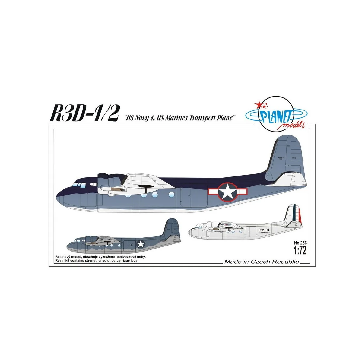 R3D-12 US Navy & US Marines Transp.Plane - Planet Models 129-PLT256