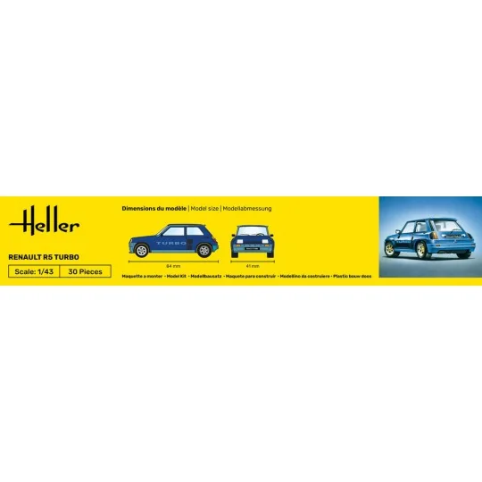 STARTER KIT Renault R5 Turbo, 1/43 - Heller 56150
