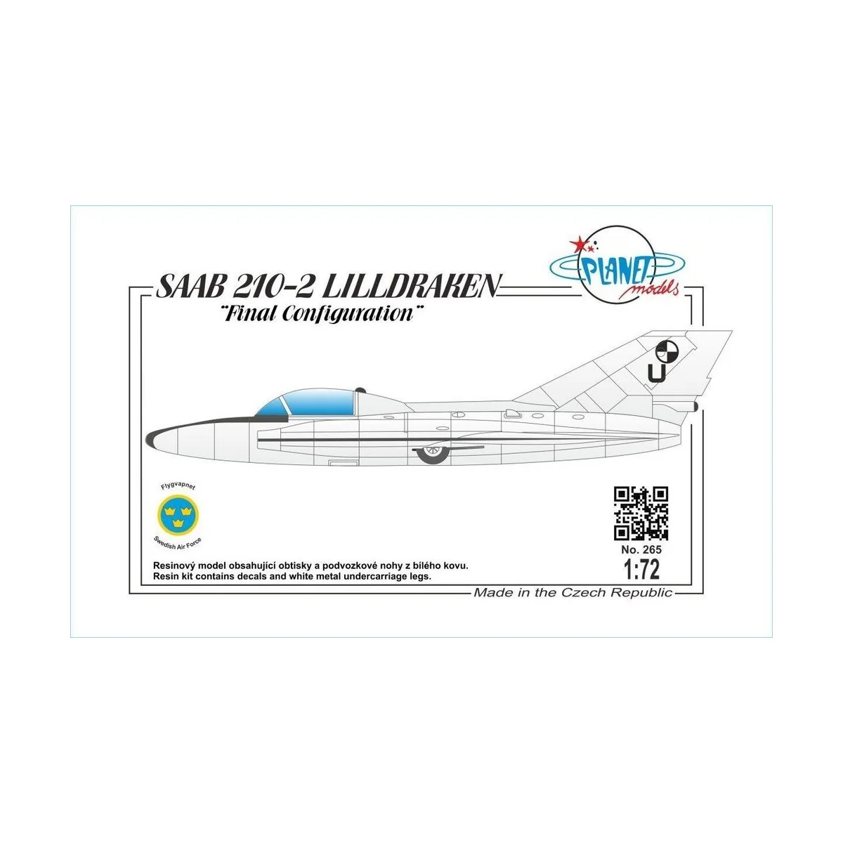 SAAB 210-II Final Configuration, 1/72 - Planet Models 129-PLT265