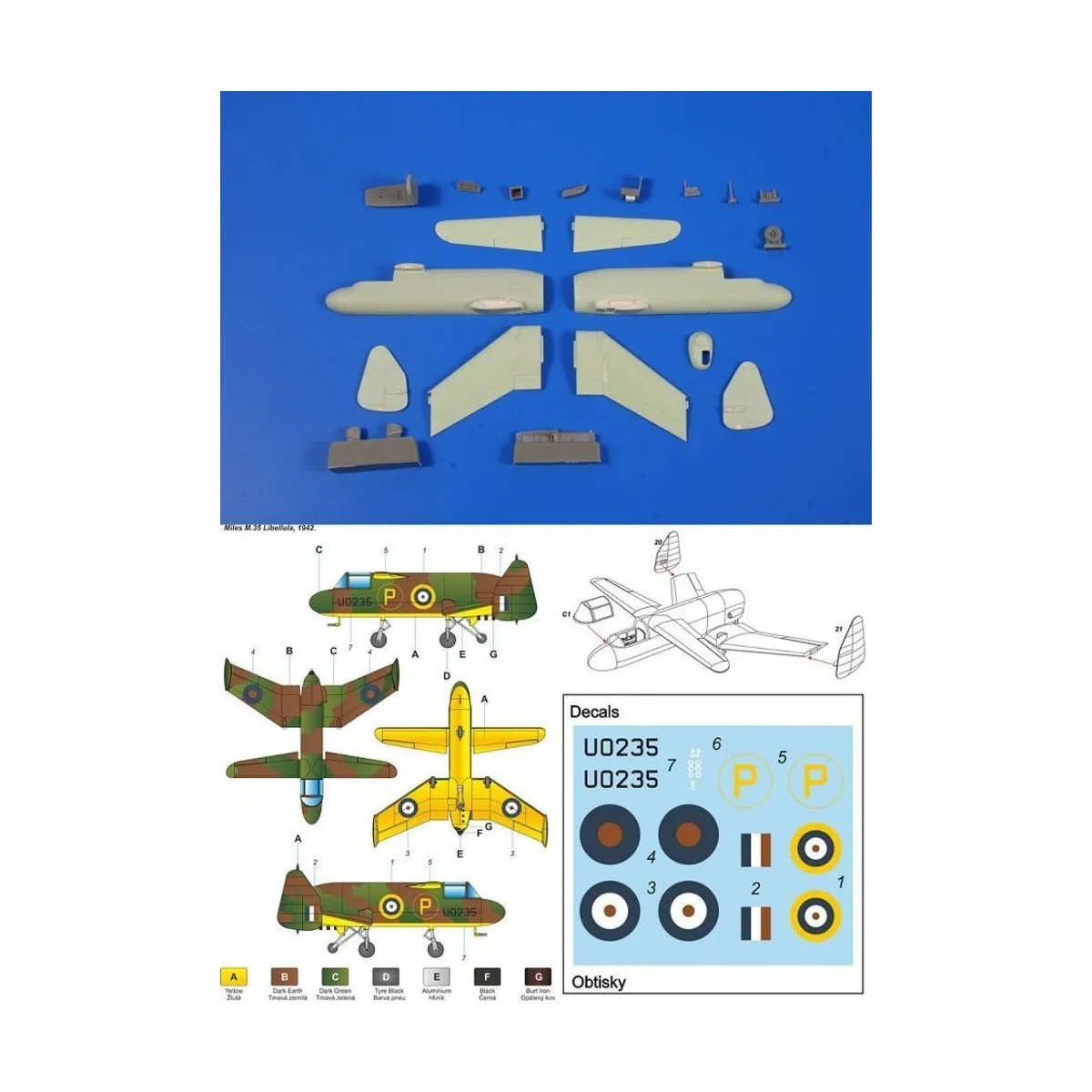 Miles M.35 Libellula - Planet Models 129-PLT267