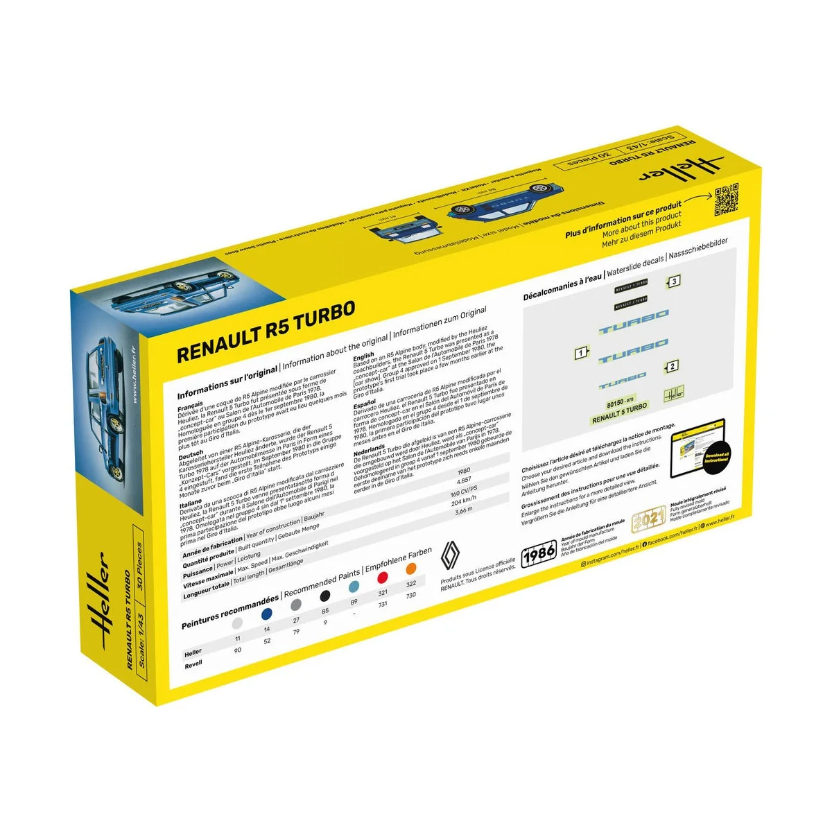 STARTER KIT Renault R5 Turbo - Heller 56150