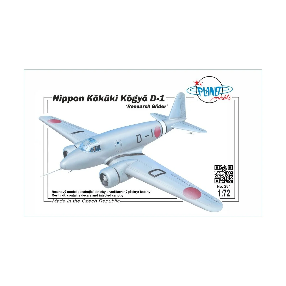 Nippon Kokuki Kogyo D-1 Research Glider - Planet Models 129-PLT284