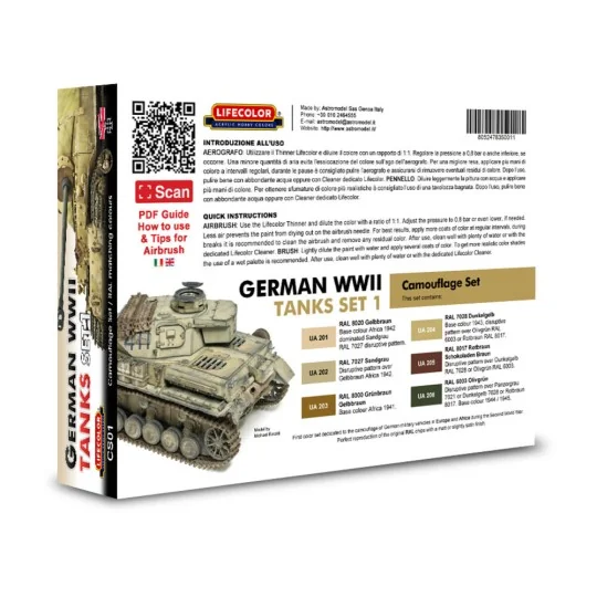 German vehicle WWII set n.1 - Lifecolor CS01
