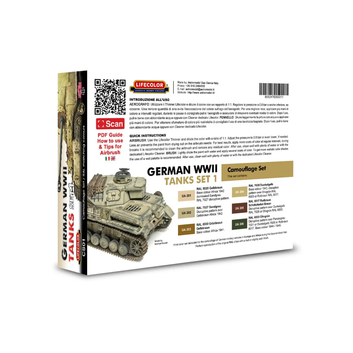 German vehicle WWII set n.1 - Lifecolor CS01