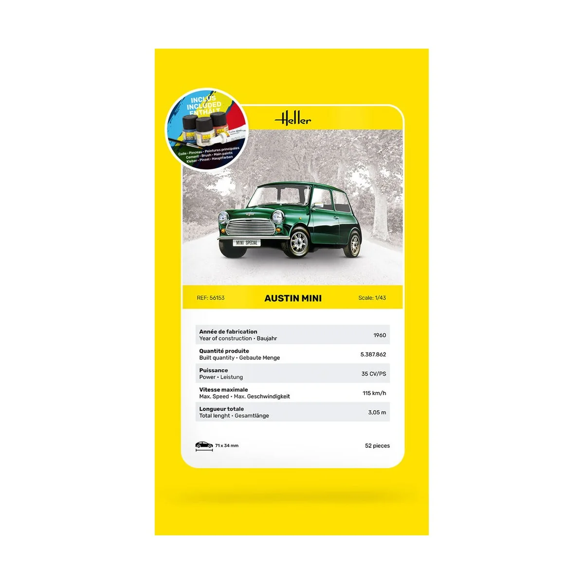 STARTER KIT Mini, 1/43 - Heller 56153 STARTER KIT Mini, 1/43 - Heller 56153
