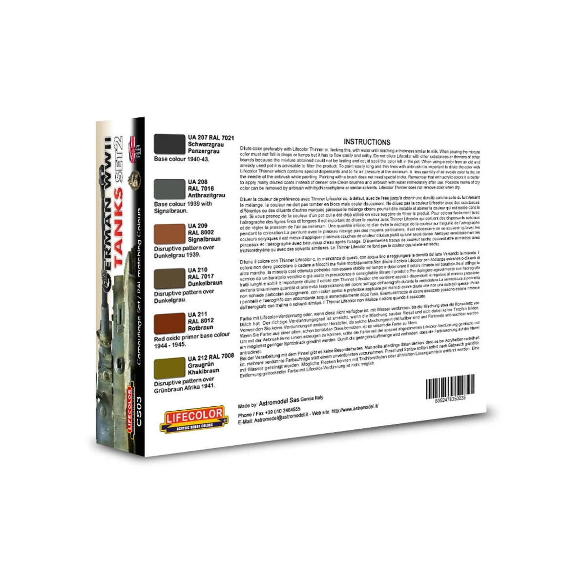 German vehicle WWII set n.2 - Lifecolor CS03