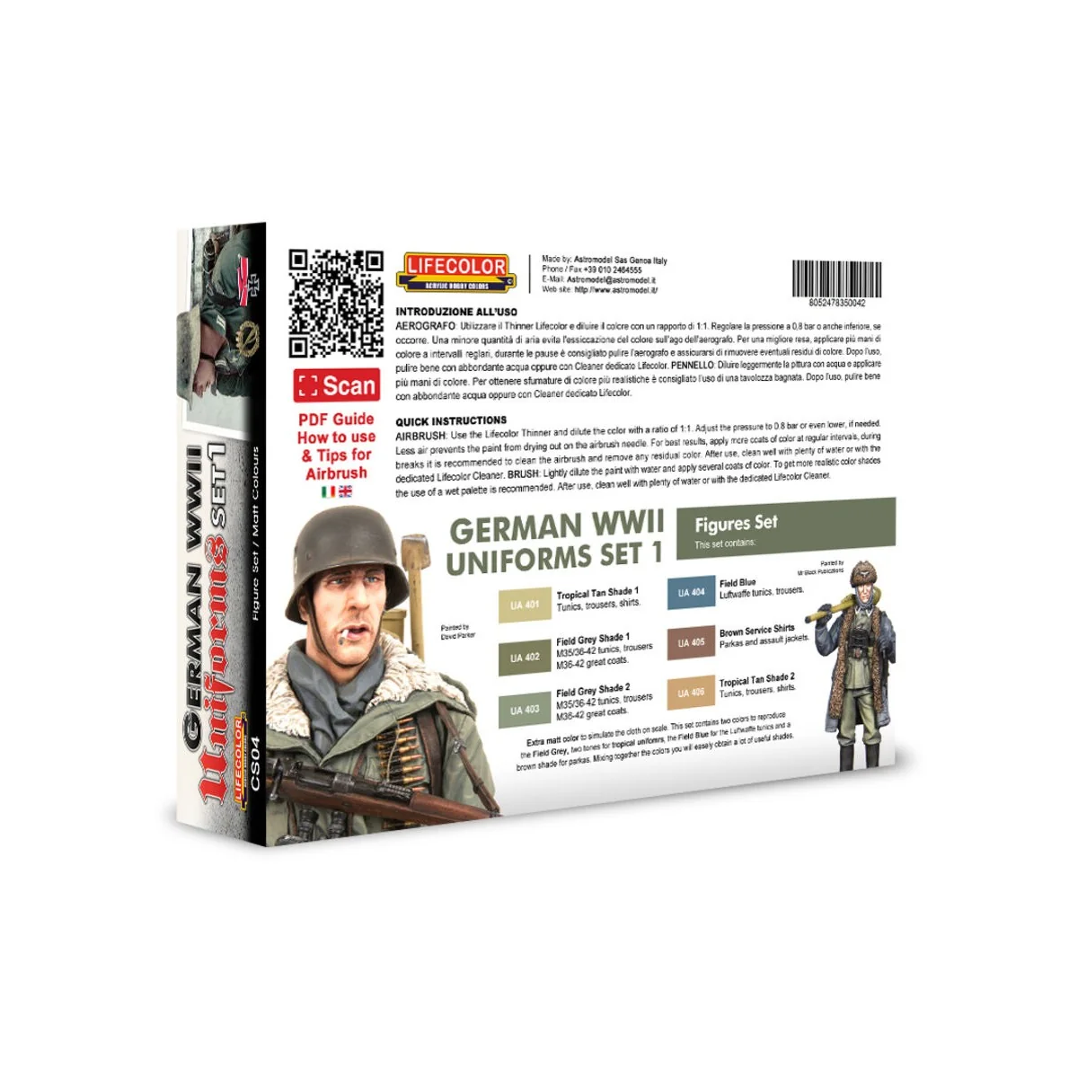 German military uniforms WWII set n.1 - Lifecolor CS04 German military uniforms WWII set n.1 - Lifecolor CS04