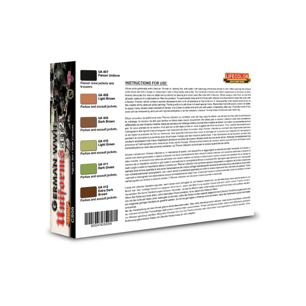 German military uniforms WWII set n.2 - Lifecolor CS05 German military uniforms WWII set n.2 - Lifecolor CS05