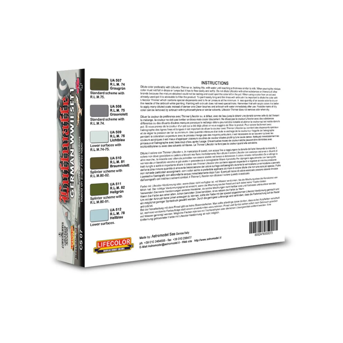 German Luftwaffe set 2 - Lifecolor CS07