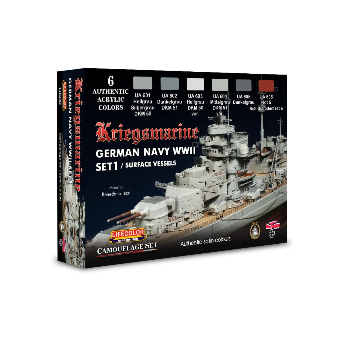 German WWII Kriegsmarine n.1 Camoufl.set - Lifecolor CS09 German WWII Kriegsmarine n.1 Camoufl.set - Lifecolor CS09