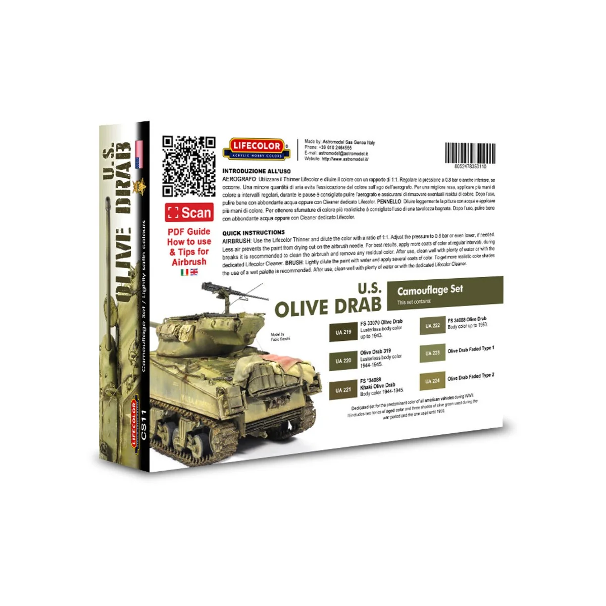 Olive Drab colors - Lifecolor CS11